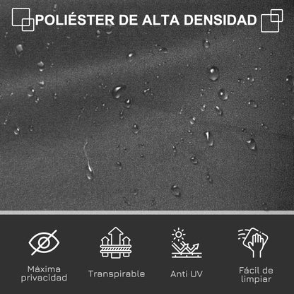 Retractable Side Awning 300x160 cm Roll-up Screen Privacy Screen Waterproof and Anti-UV Protects Privacy for Garden Balcony Terrace Gray