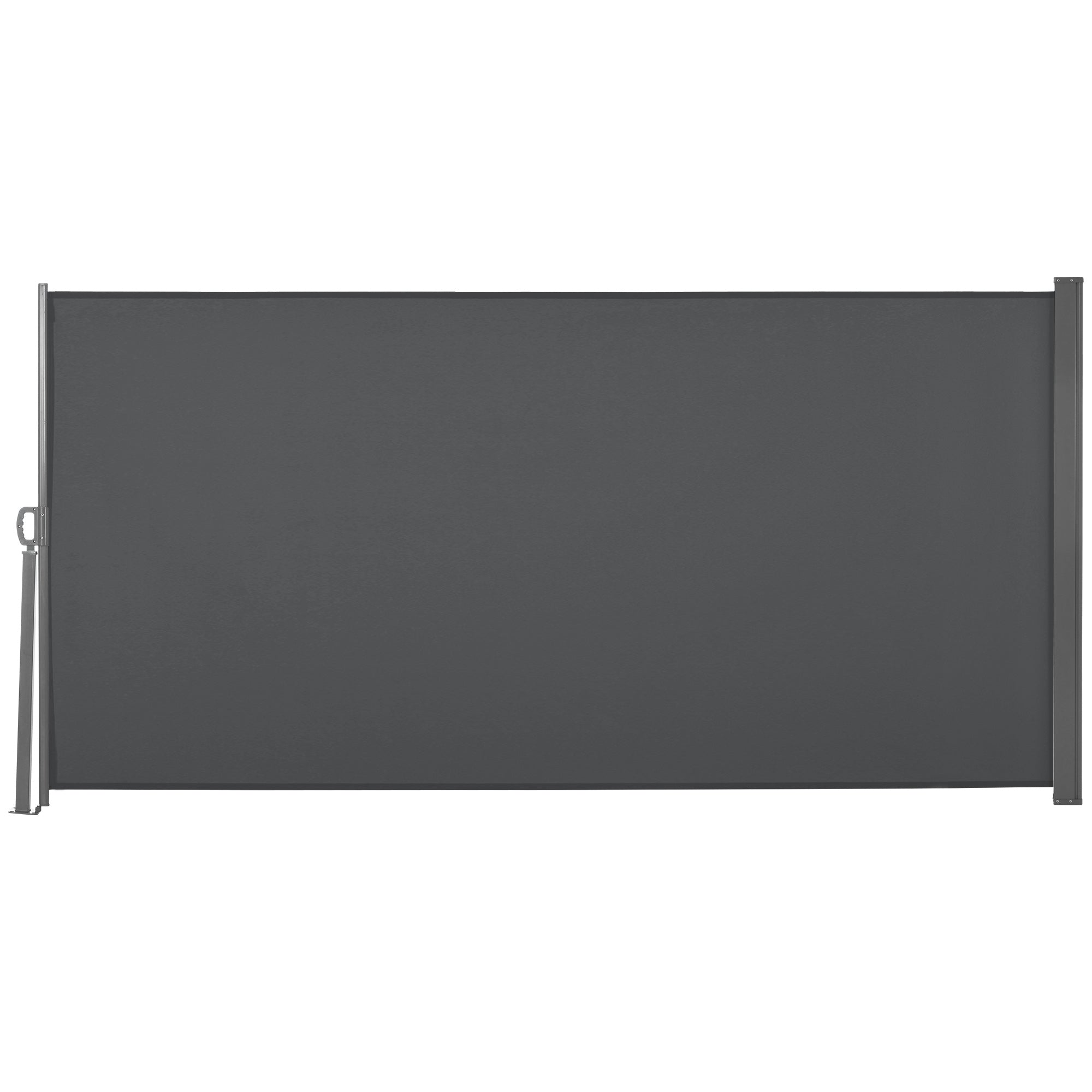 Retractable Side Awning 300x160 cm Roll-up Screen Privacy Screen Waterproof and Anti-UV Protects Privacy for Garden Balcony Terrace Gray