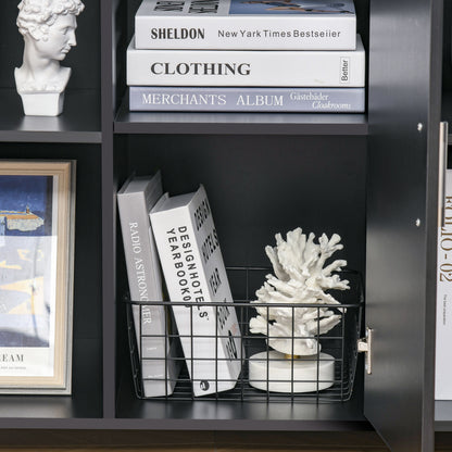 Printer Stand - Rolling Office Organization Drawer - Dimensions 100L x 40W x 71H cm in Black Wood