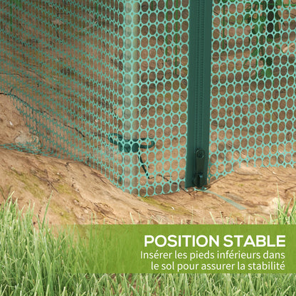 Garden Greenhouse Tomato Plant Net Protection Roll-Up Door HDPE, dim. 125L x 248W x 62.5H cm