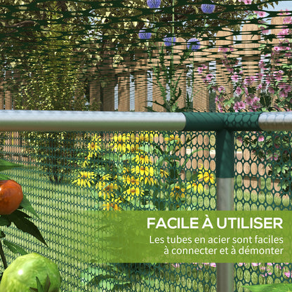 Garden Greenhouse Tomato Plant Net Protection Roll-Up Door HDPE, dim. 125L x 248W x 62.5H cm