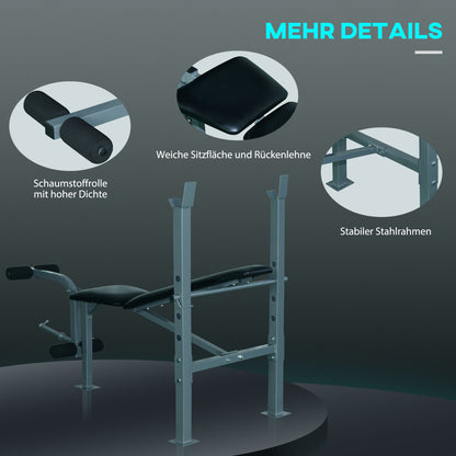 Multifunction Weight Bench Training Bench Power Station Incline Bench Fitness Station Fitness Equipment Steel 165 x 68 x 114 cm