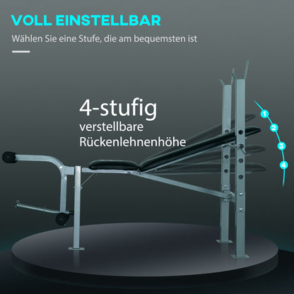 Multifunction Weight Bench Training Bench Power Station Incline Bench Fitness Station Fitness Equipment Steel 165 x 68 x 114 cm