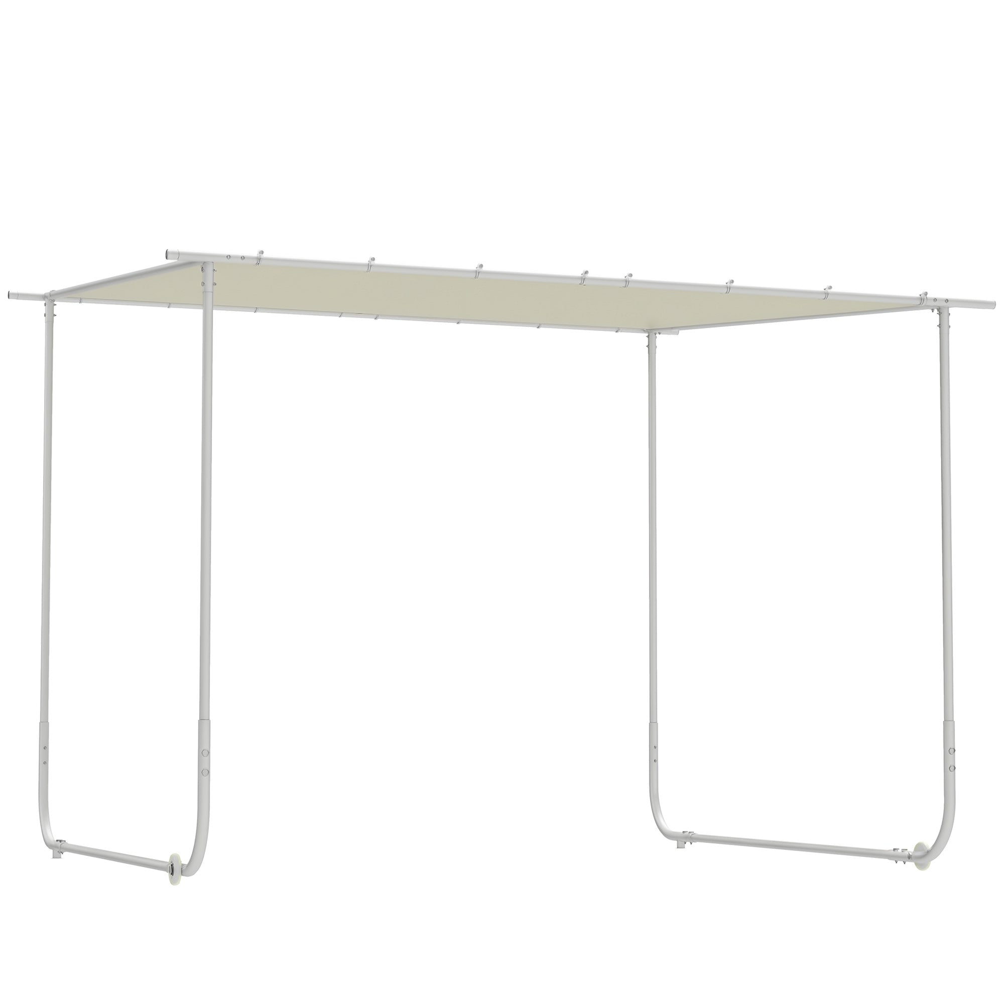 Pergola 3x3m Garden Gazebo with Wheels UV 30+ Protection Waterproof Sandbags and Steel Frame for Patio Terrace Balcony Cream