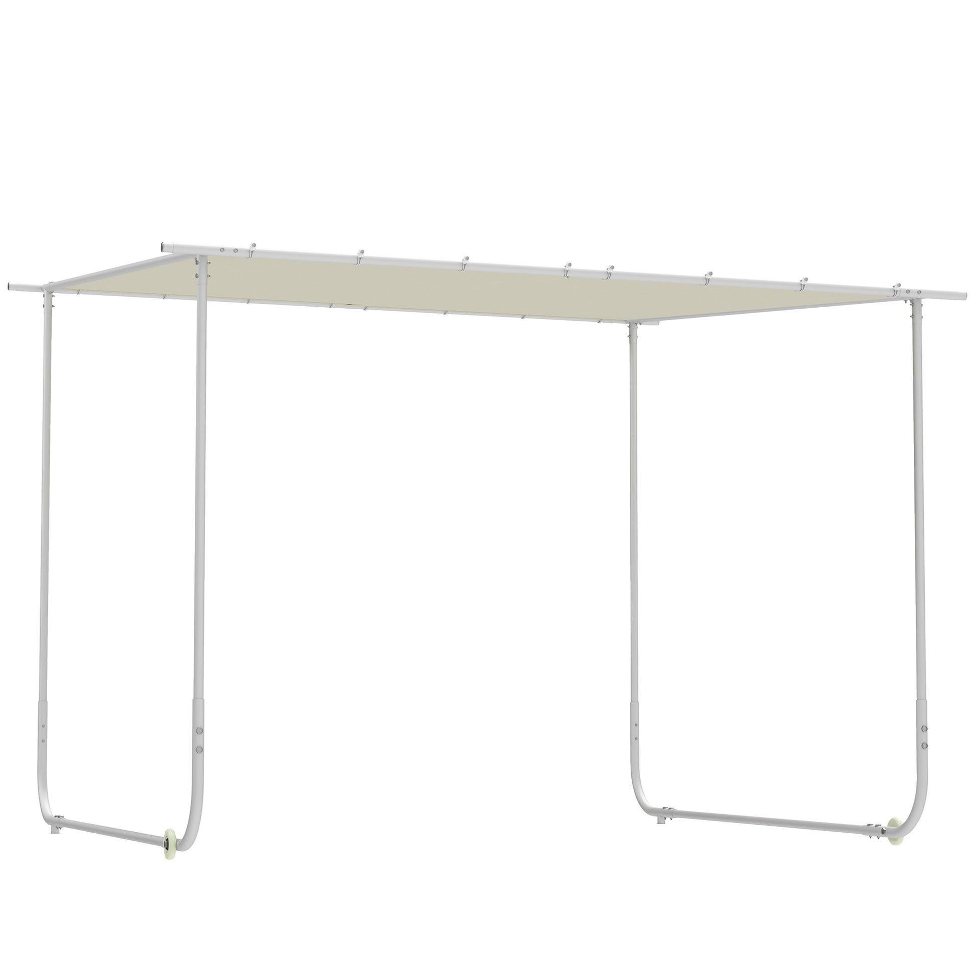 Pergola 3x3m Garden Gazebo with Wheels UV 30+ Protection Waterproof Sandbags and Steel Frame for Patio Terrace Balcony Cream