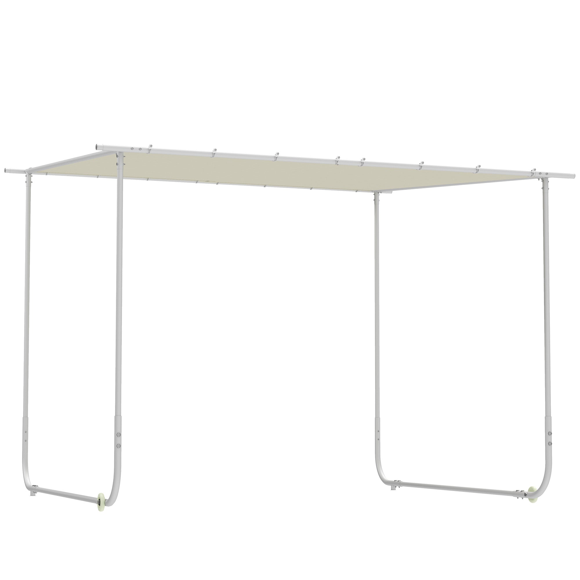 Pergola 3x3m Garden Gazebo with Wheels UV 30+ Protection Waterproof Sandbags and Steel Frame for Patio Terrace Balcony Cream