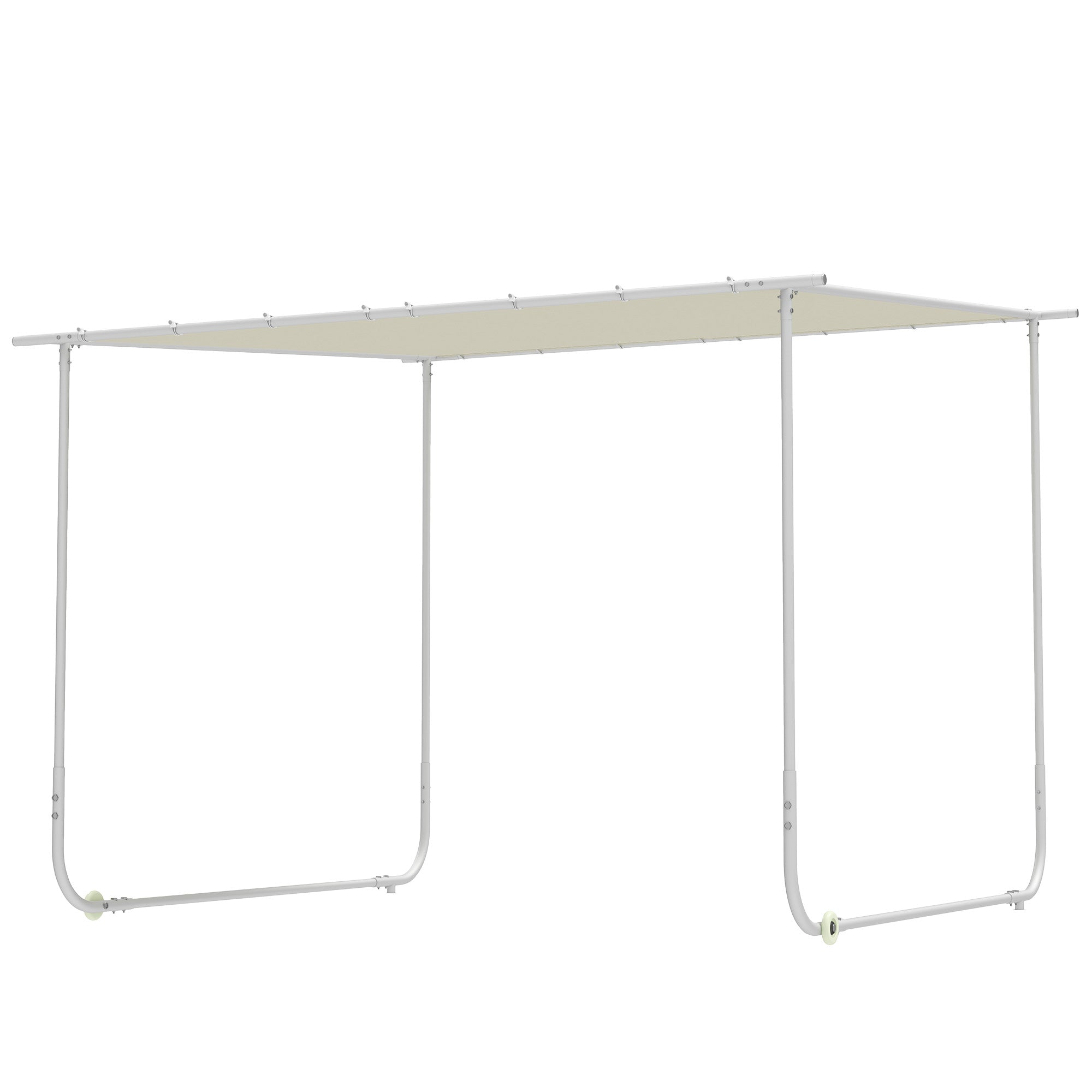 Pergola 3x3m Garden Gazebo with Wheels UV 30+ Protection Waterproof Sandbags and Steel Frame for Patio Terrace Balcony Cream