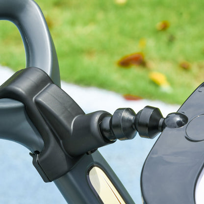 Slide Car Slider Children's Car Kid's Vehicle Push and Handlebar with Backrest Protective Bar, Walking aid for Children 12-36 Months White+Black