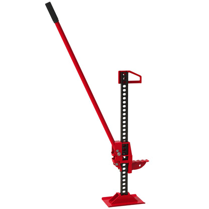 Car Jack Lifting Jack Lifting Height 10-105 cm Max Load 3 tons for Agricultural Maintenance Kit, Hoist, Steel Winch Red