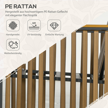 Garden Furniture Set 3 pcs, Bistro Set incl. Coffee Table, 2 Chairs, Garden Seating Group with Cushions, Patio Furniture Balcony Set for Terrace, Gray