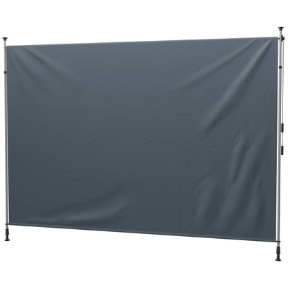 Clamp Awning with Hand Crank, Adjustable Height, Retractable Arm Awning, Awning without Drilling, UV Resistant, including Wall Mount, Sun Awning 350 cm wide for Terrace Balcony, Dark Gray