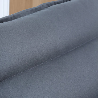 Floor Sofa Floor Chair with Adjustable Backrest, Swivel Meditation Chair, Recliner for Living Room, Office, Microfiber Cloth, Dark Grey, 62 x 70 x 95 cm