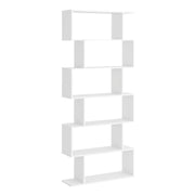 Modern Bookshelf with 6 Shelves for Dining Room Living Room Study 80x23x192 cm White