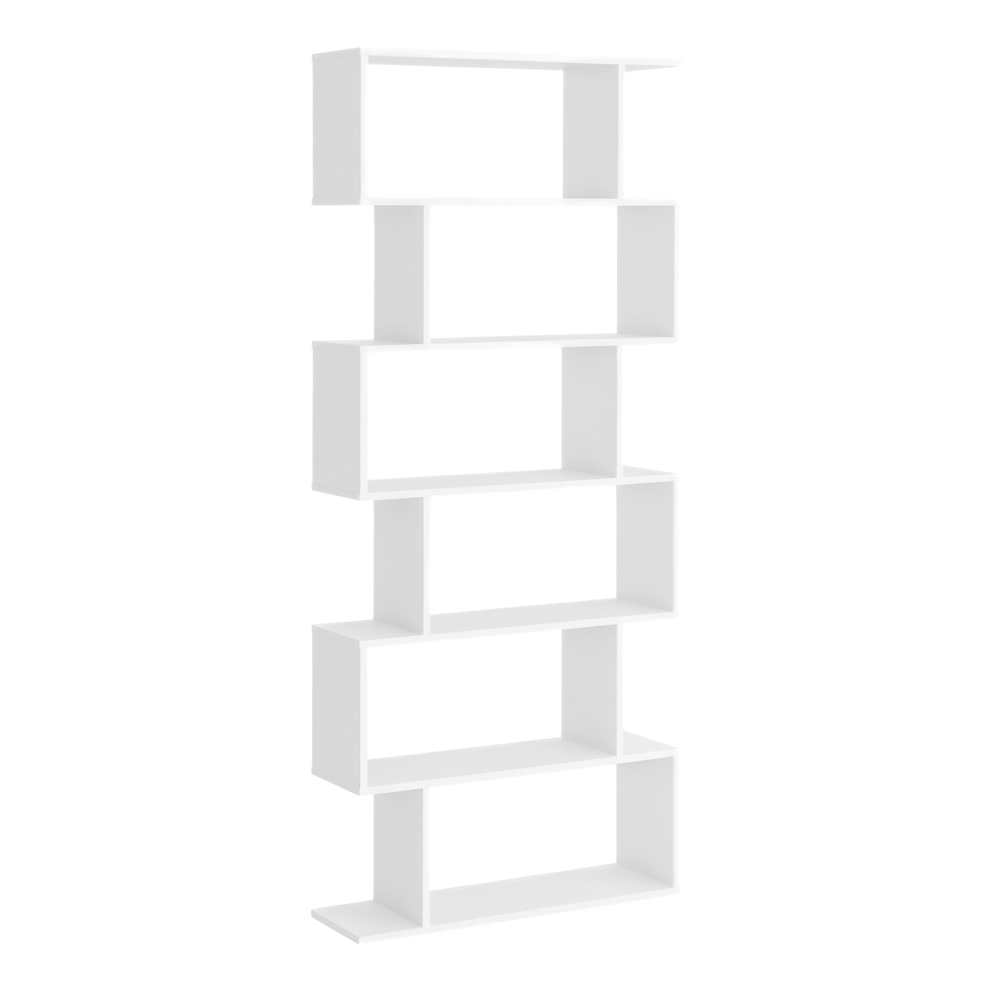 Modern Bookshelf with 6 Shelves for Dining Room Living Room Study 80x23x192 cm White
