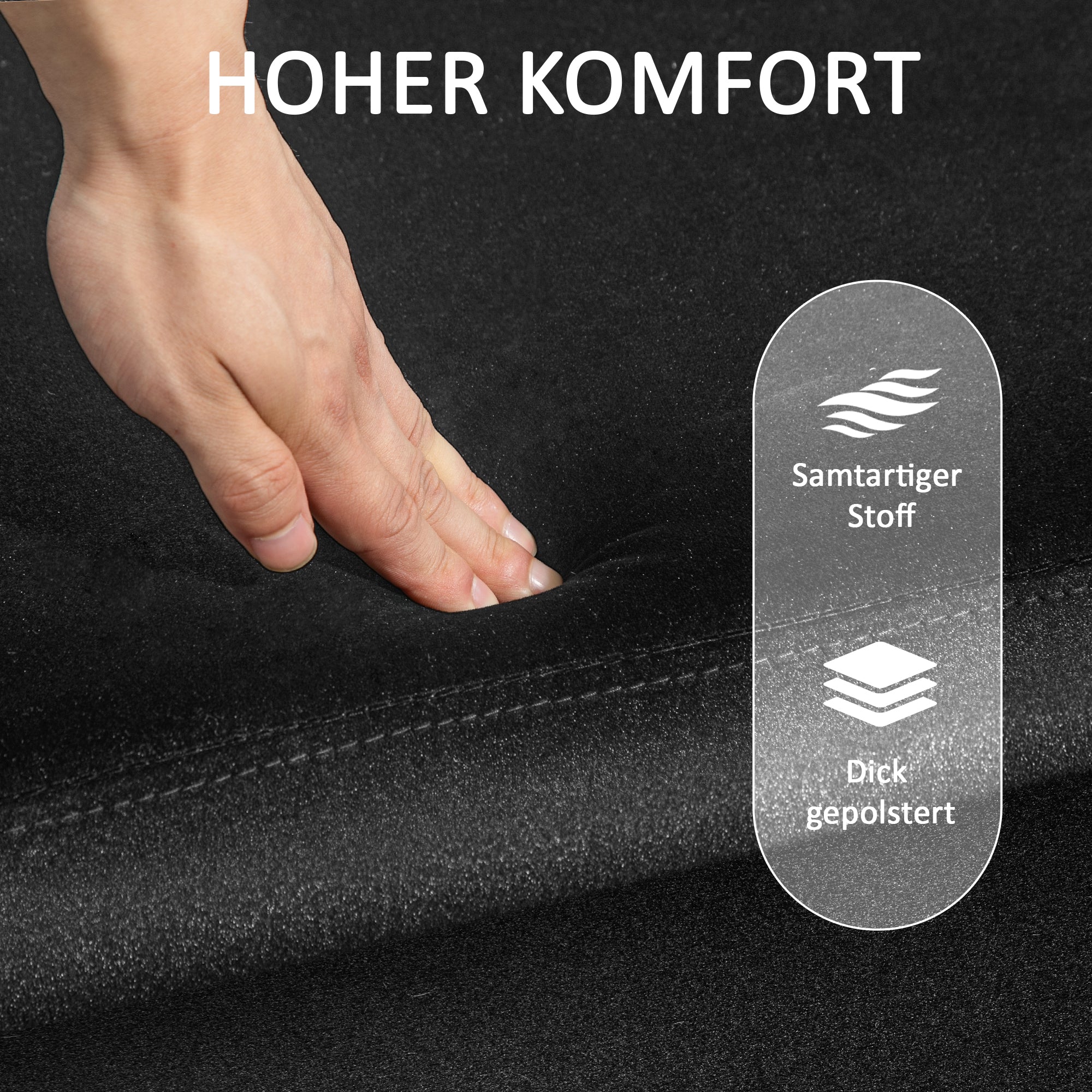 Upholstered Storage Bench Ottoman with Velvet Look, Storage Chest with Metal Legs, Chest Bench for Living Room Bedroom Entryway 100 x 40 x 42 cm, Black