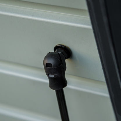 Outdoor Storage Chest 311L Steel Storage Trunk with Key Lock Pneumatic Pistons for Garden Terrace Patio 120x62x62 cm Dark Gray