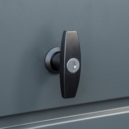 Outdoor Storage Chest 311L Steel Storage Trunk with Key Lock Pneumatic Pistons for Garden Terrace Patio 120x62x62 cm Dark Gray