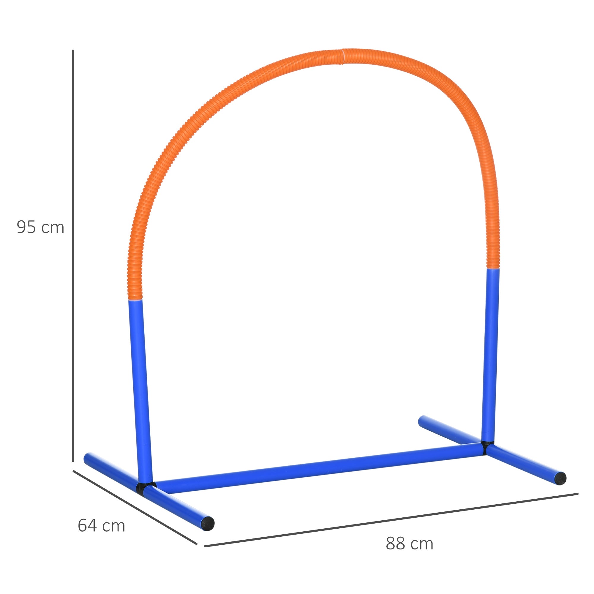 Dog Agility Training Equipment, Dog Agility Set, 4-Piece Hurdle Set for Older Dogs, Dog Training Set with Carry Bag, Blue+Orange, 88 x 64 x 95 cm