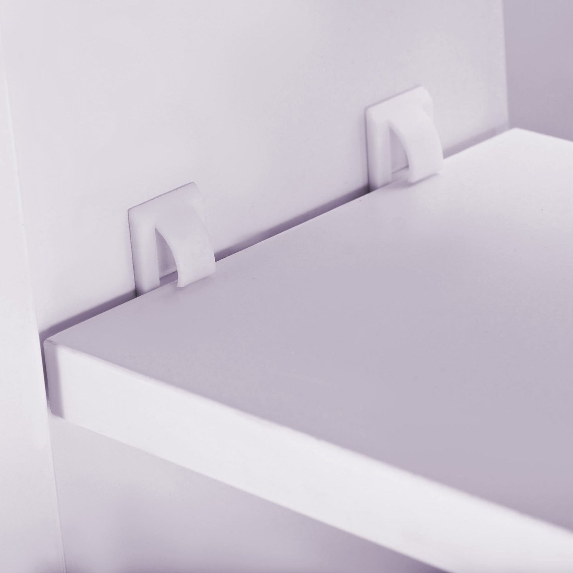 Bathroom Cabinet with Mirror 2-Door Cabinet with 3 Interior Shelves Modern Style for Bedroom Living Room 80x15x60 cm Light Purple