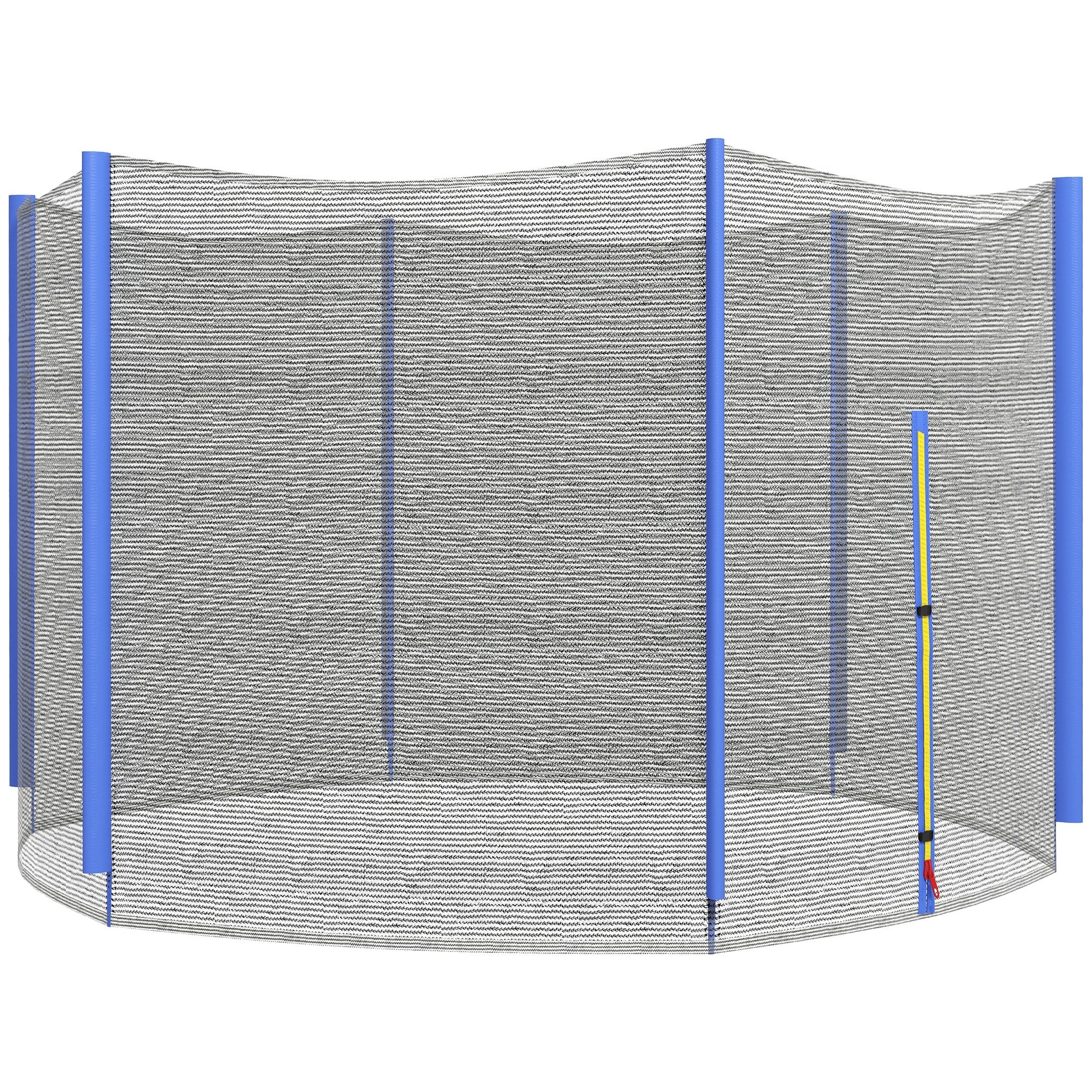 SPORTNOW Safety Net for 305 cm Diameter Trampoline Round Trampoline Safety Net for Outdoor Protector for 6 Straight Poles Blue