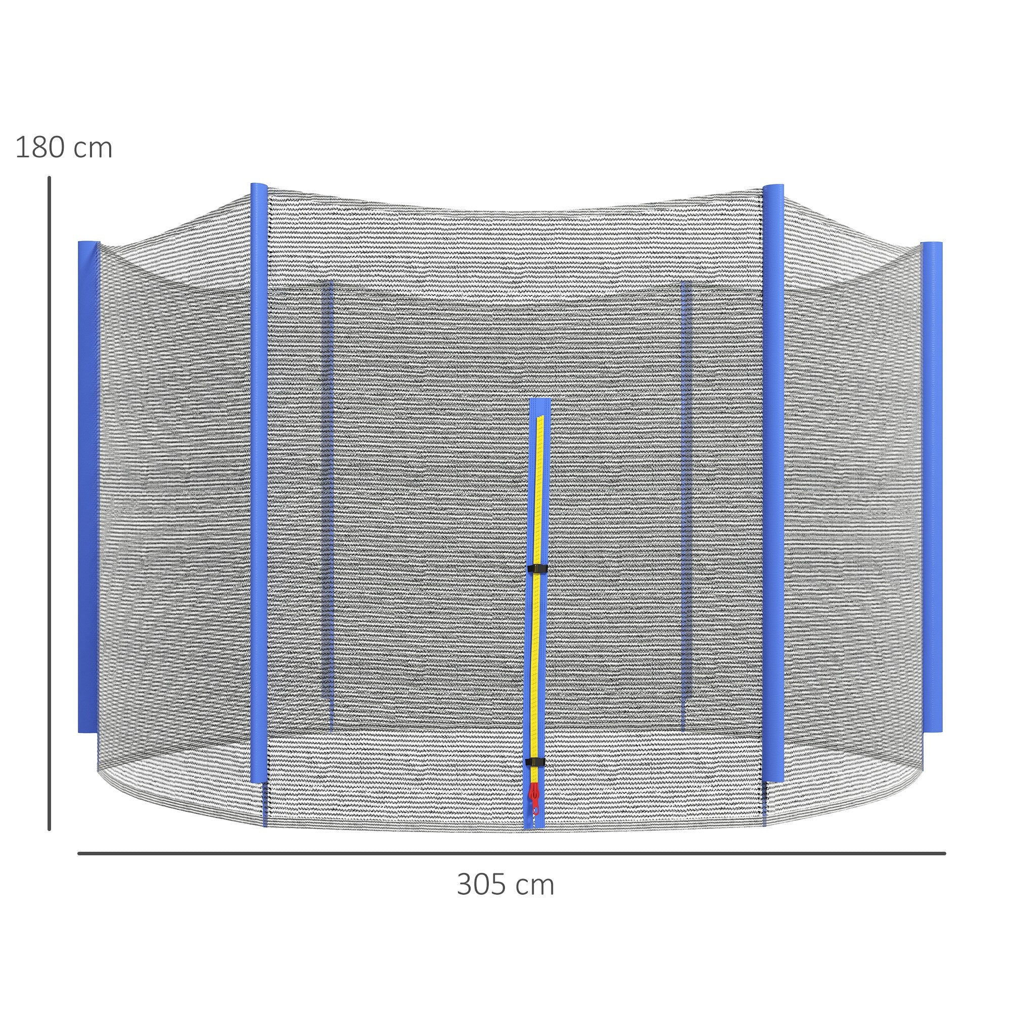 SPORTNOW Safety Net for 305 cm Diameter Trampoline Round Trampoline Safety Net for Outdoor Protector for 6 Straight Poles Blue