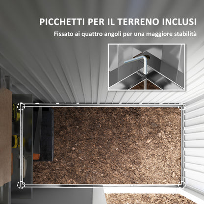 Small Steel Garden Shed Tools Storage, Outdoor Cabinet with Lockable Door, 161x95x163/181cm, Green