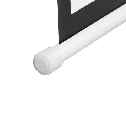 100" 4:3 Adjustable Height Projector Screen, Fabric and Metal Projection Screen, 203x152 cm, Black and White