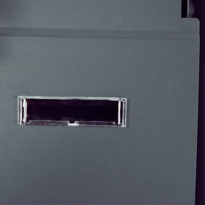 Mailbox with Stand, Wall Mailbox with Newspaper Compartment Mailbox with Viewing Window, 2 Keys, Made of Galvanized Steel, 44 x 15 x 114 cm, Anthracite