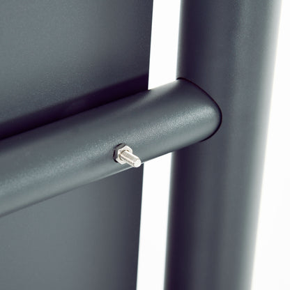 Mailbox with Stand, Wall Mailbox with Newspaper Compartment Mailbox with Viewing Window, 2 Keys, Made of Galvanized Steel, 44 x 15 x 114 cm, Anthracite