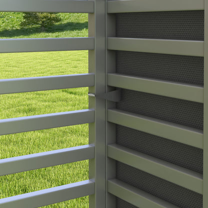 Side Panels for 2.95x2.95m Pavilion Side Wall with Mesh Window Hooks for Party Tent Garden Gazebo Polyester Dark Grey 300 x 200 cm