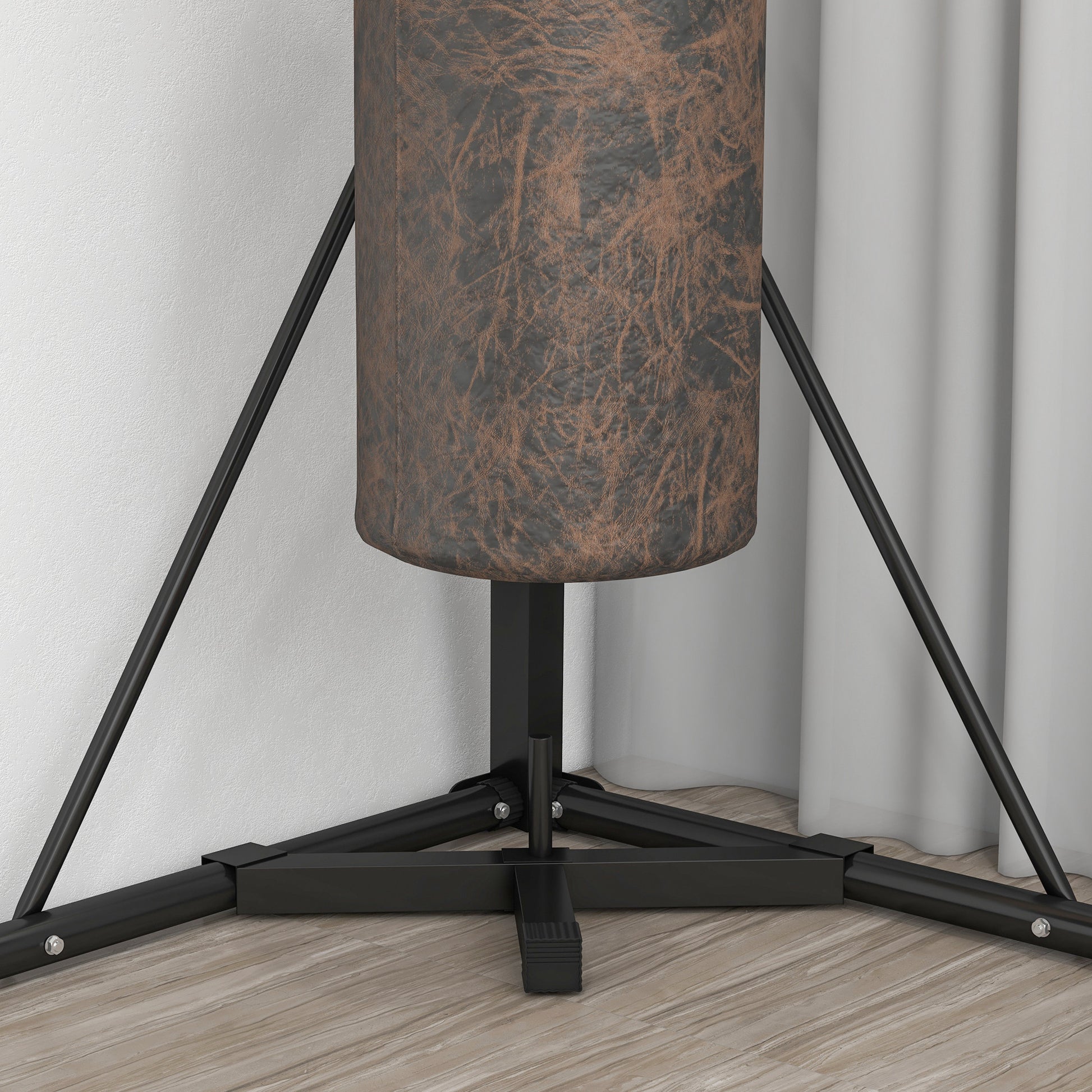 SPORTNOW Freestanding Punching Bag Stand Foldable Punching Bag Holder with Adjustable Height for Speed Bags Gym Home Training Load 60 kg 170x90x182-225 cm Black
