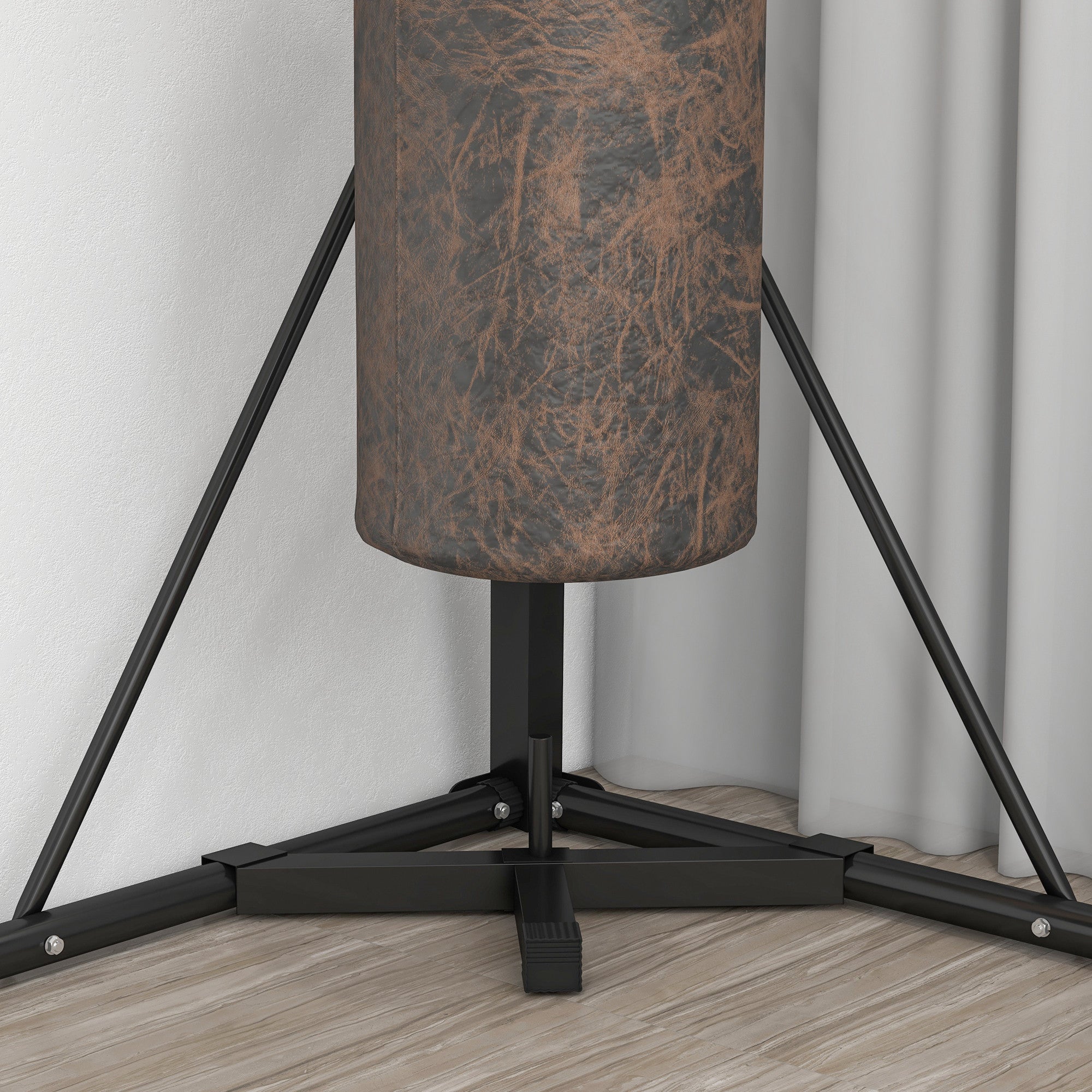 SPORTNOW Freestanding Punching Bag Stand Foldable Punching Bag Holder with Adjustable Height for Speed Bags Gym Home Training Load 60 kg 170x90x182-225 cm Black