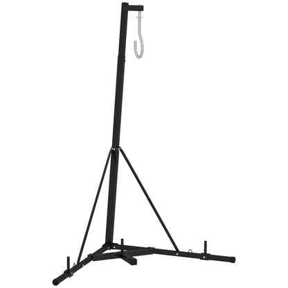 SPORTNOW Freestanding Punching Bag Stand Foldable Punching Bag Holder with Adjustable Height for Speed Bags Gym Home Training Load 60 kg 170x90x182-225 cm Black