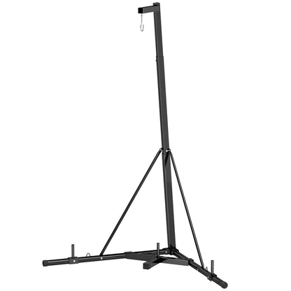 SPORTNOW Freestanding Punching Bag Stand Foldable Punching Bag Holder with Adjustable Height for Speed Bags Gym Home Training Load 60 kg 170x90x182-225 cm Black