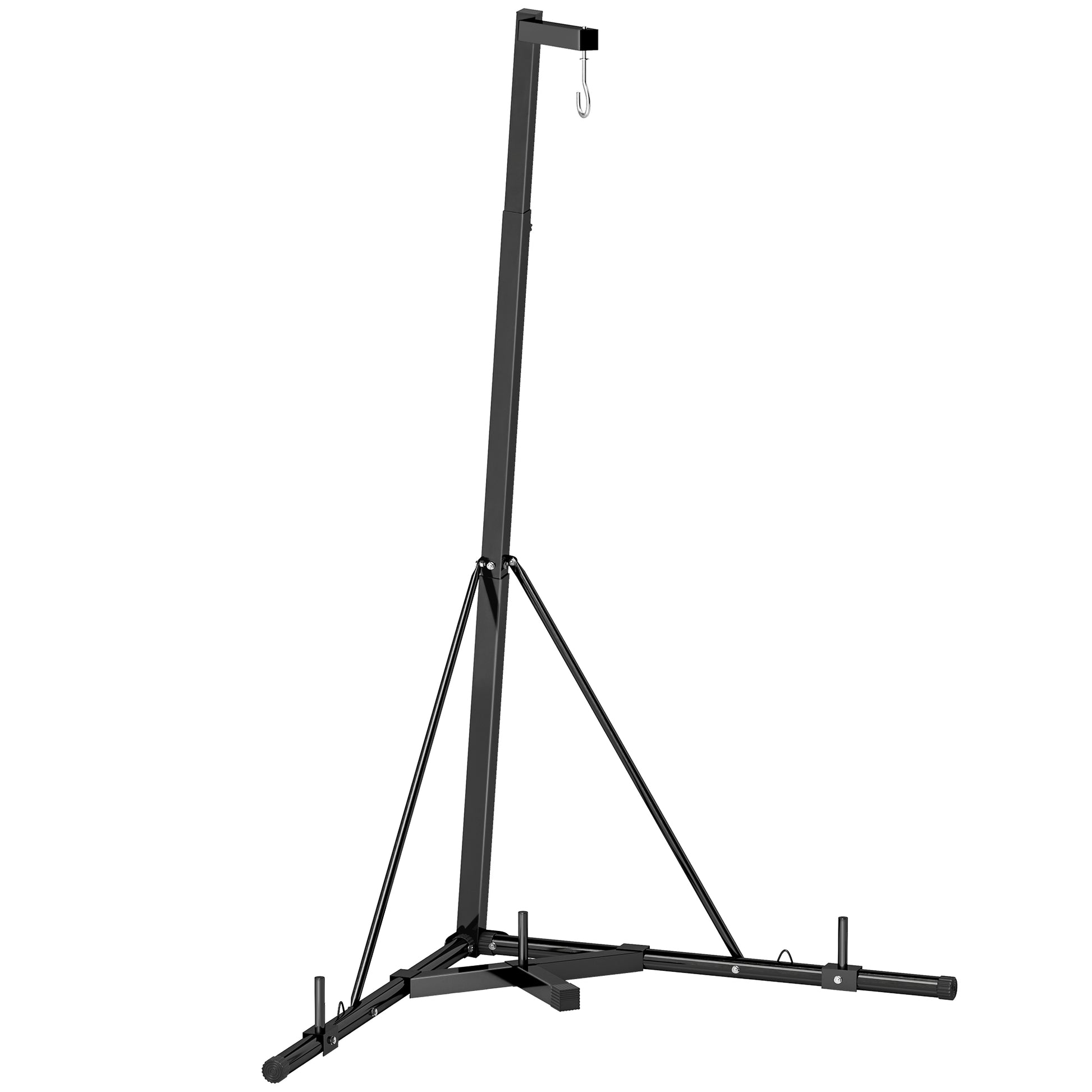 SPORTNOW Freestanding Punching Bag Stand Foldable Punching Bag Holder with Adjustable Height for Speed Bags Gym Home Training Load 60 kg 170x90x182-225 cm Black