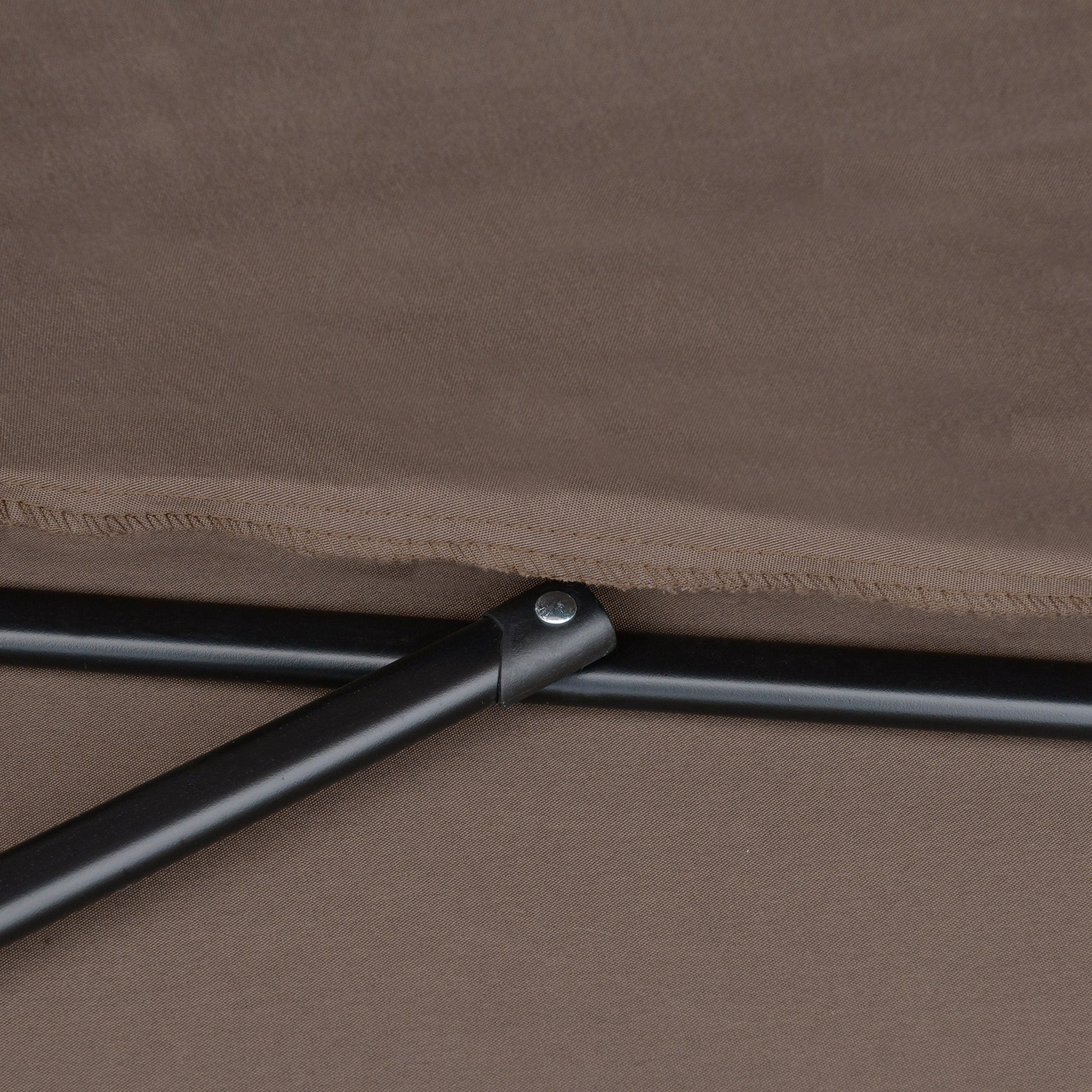 Umbrella 106.1x54.3x92.9 inches Garden Parasol with Crank and Semicircular Shape for Outdoor Terrace Patio Pool Brown