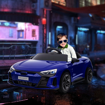 12V Electric Kids Car - Parental Remote Control Provided - Max. Speed 5 Km/h - Sound and Light Effects - Dark Blue Audi RS E-tron GT