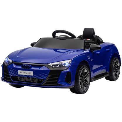 12V Electric Kids Car - Parental Remote Control Provided - Max. Speed 5 Km/h - Sound and Light Effects - Dark Blue Audi RS E-tron GT