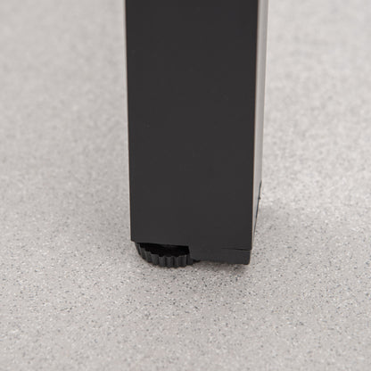 5-Piece Aluminum Dining Set, Table and 4 Folding Adjustable Garden Chairs for 4 People, Black