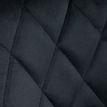 Bar Stool Set of 2 Barstool with Backrest, Velvet Look, Steel Frame, Height Adjustable Kitchen Chairs with Footrest Swivel Counter Stool, Black