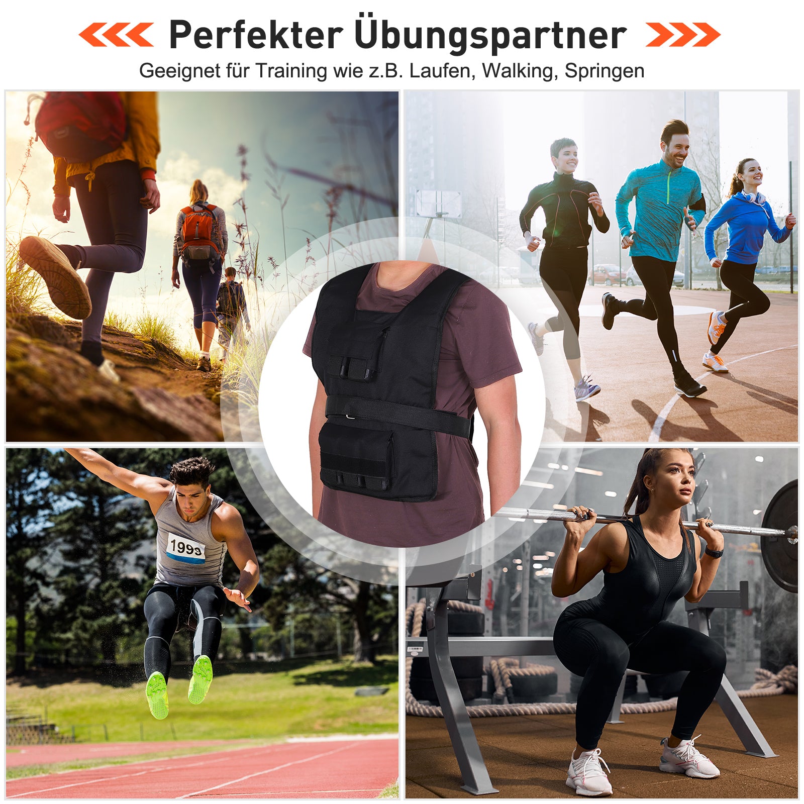 Weight Vest 15 KG / 20 KG / 30 KG Adjustable Training Vest with Removable Weights Running Vest for Women Men for Muscle Building Strength Training, Running, Fitness, Cross Training