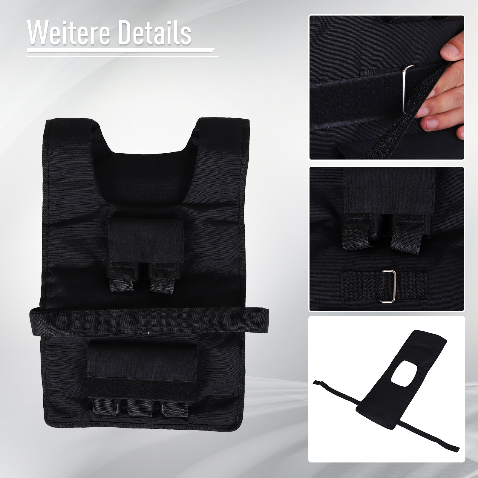 Weight Vest 15 KG / 20 KG / 30 KG Adjustable Training Vest with Removable Weights Running Vest for Women Men for Muscle Building Strength Training, Running, Fitness, Cross Training