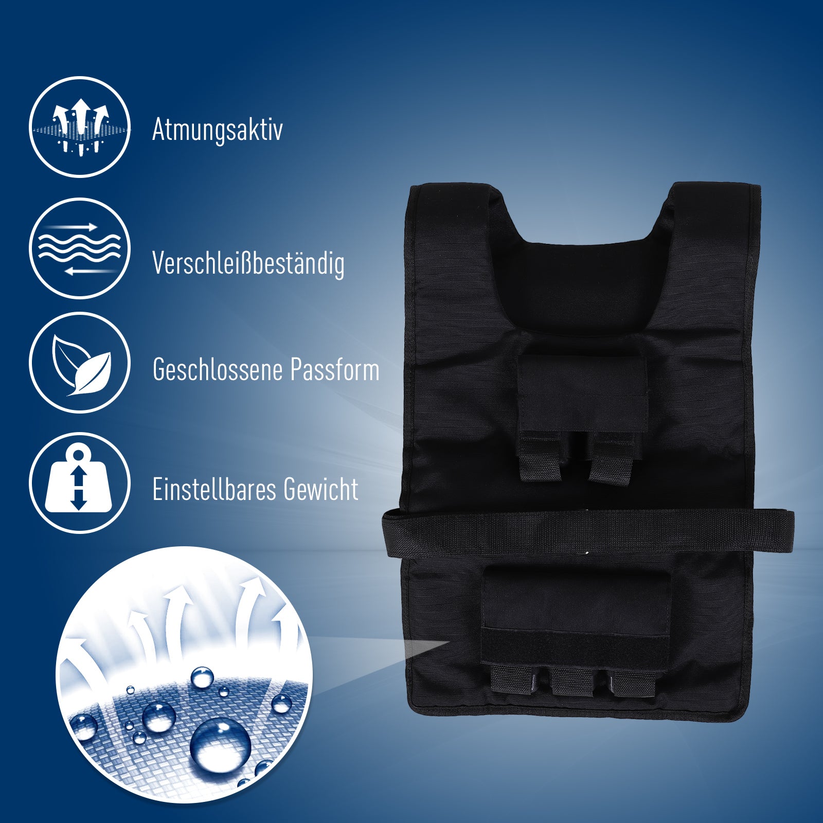 Weight Vest 15 KG / 20 KG / 30 KG Adjustable Training Vest with Removable Weights Running Vest for Women Men for Muscle Building Strength Training, Running, Fitness, Cross Training
