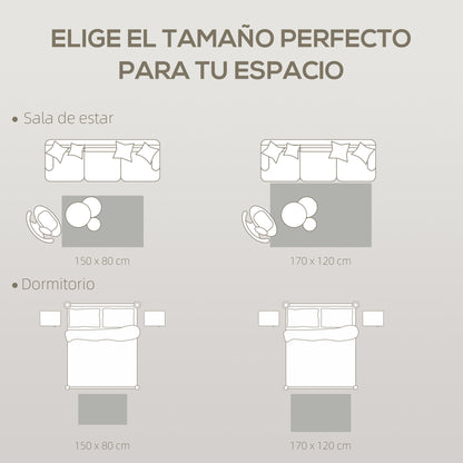 Living Room Rug 170x120 cm Machine Washable Short Pile Geometric Rug for Living Room Bedroom Dining Room Dark Gray