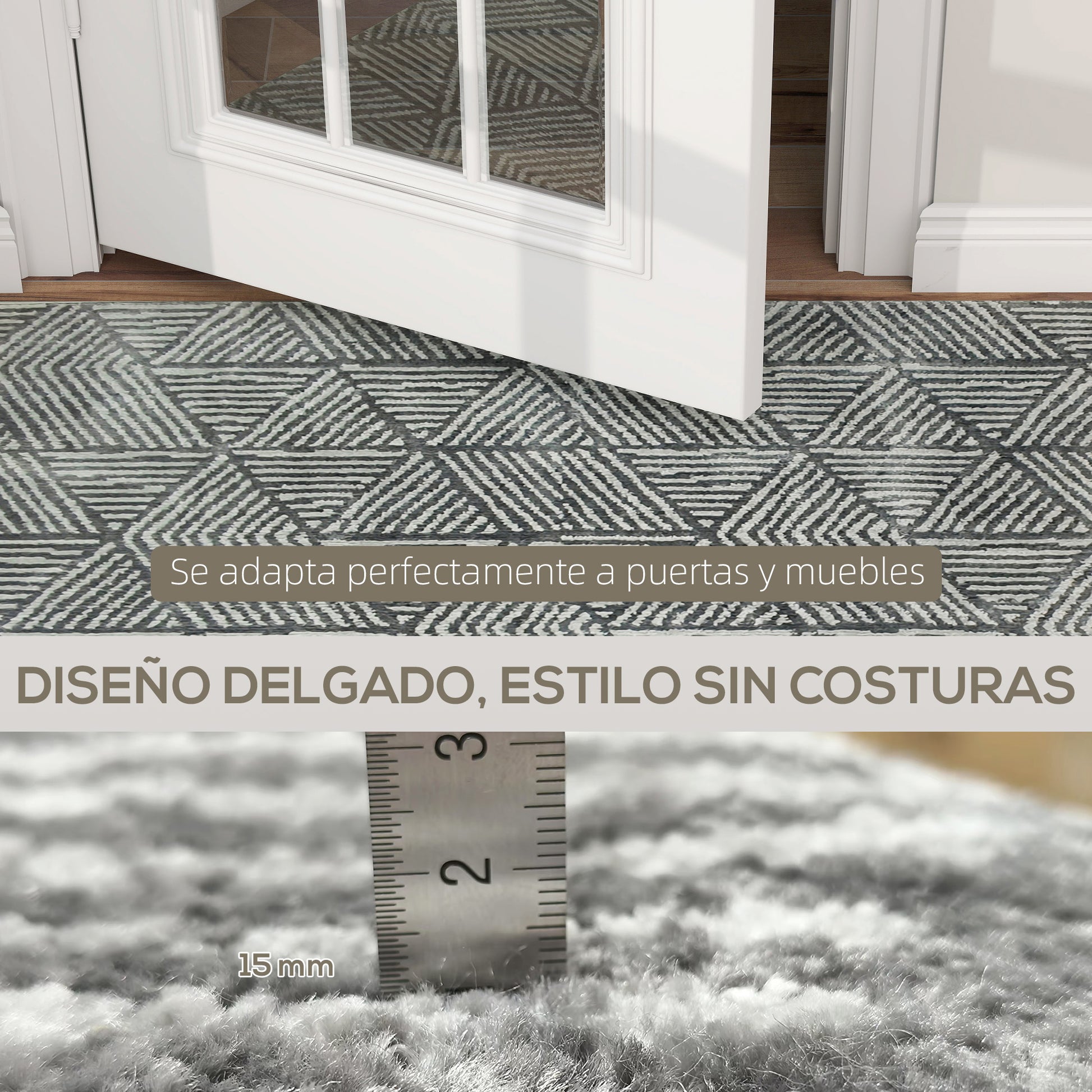 Living Room Rug 170x120 cm Machine Washable Short Pile Geometric Rug for Living Room Bedroom Dining Room Dark Gray