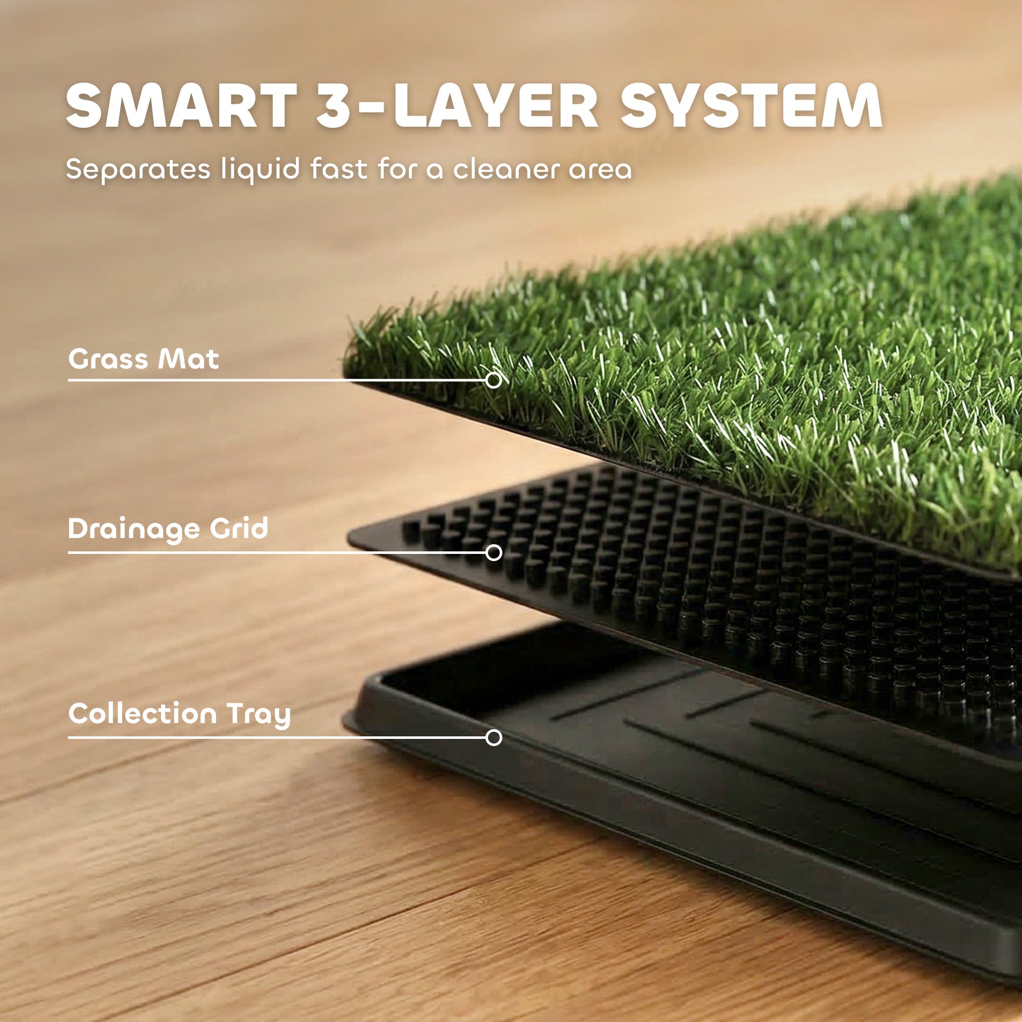 Dog Toilet 24.8 x 19.9 in – Washable Artificial Grass Potty Tray for Puppies & Small/Medium Dogs, Ideal for Balcony & Apartment