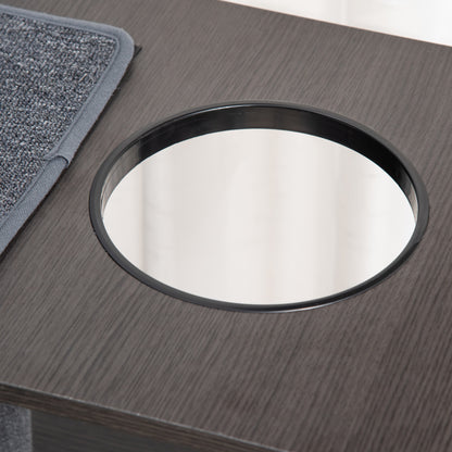 Scratching Post Tree for Adult Cats and Kittens, 146cm, Sisal Posts, Platforms, House, Bed, and Washable Cushions, Dark Gray