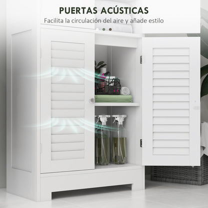 Bathroom Column Auxiliary Bathroom Furniture with 6 Doors Adjustable Shelves Anti-tip Modern Bathroom Cabinet 60x30x170.5 cm White
