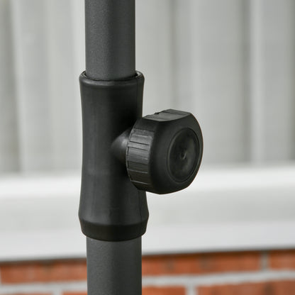 Beach Umbrella Ø180 cm UV 50+ Windproof Stable Beach Umbrella with UV Protection Stormproof Balcony Umbrella Foldable Garden Umbrella Safe Sun Protection for Travel Beach Balcony Camping Dark Grey