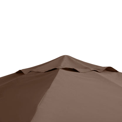 Gazebo Roof for Garden Gazebo approx. 3 x 3 m, Water-Repellent, Replacement Canopy, Gazebo Cover, Sun Protection, 8 Water Drain Holes, Polyester, Coffee